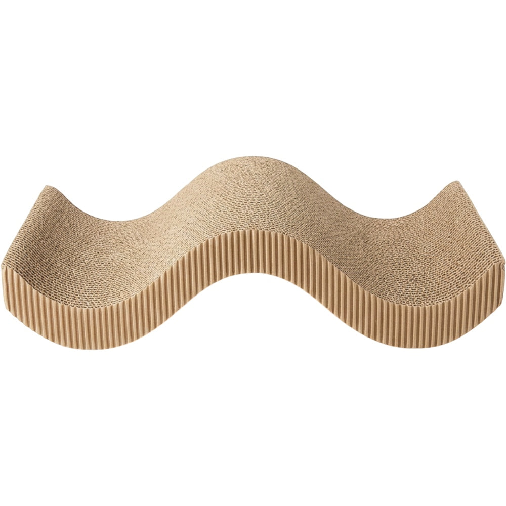 Ygbxf Reversible Wave Corrugated Cat Scratcher 24 Inch Oatmeal - Product view